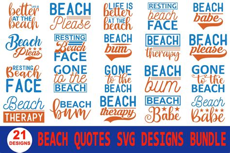 Beach Quotes T-Shirt Bundle, Graphic by PM GRAPHICS STUDIO · Creative ...