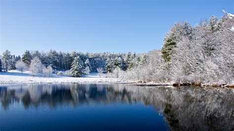 Winter Lake Scene Photograph by Edward Myers