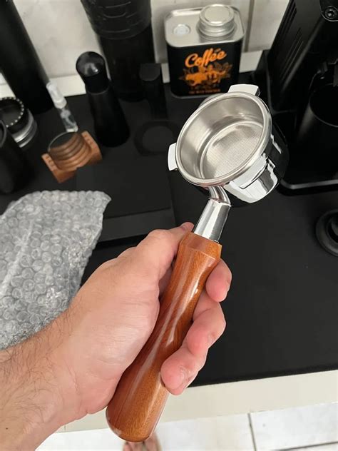 Portafiltro naked mm cabo de madeira Utensílios Para Cozinha
