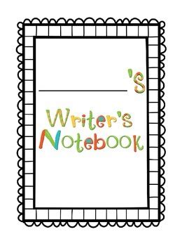 Writer's Notebook Cover Page by Emily Witte | TPT