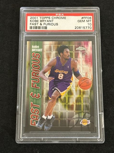 At Auction Psa Gem Mint Topps Chrome Fast Furious Kobe