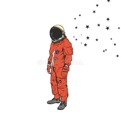 Realistic Astronaut Drawing