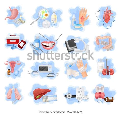 Medical Supplies Internal Organs Vector Composition Stock Vector ...