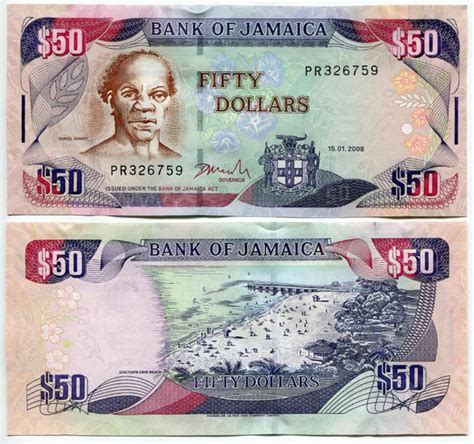 Jamaica 50 Dollars 2008 P 83c Unc Original Banknote For Collection