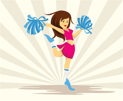 Pom Poms Cheerleader Vector Vector Art & Graphics | freevector.com