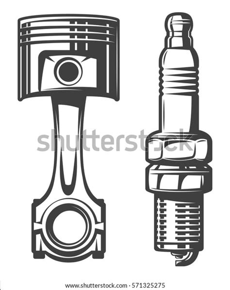 Piston Spark Plug Stock Vector Royalty Free 571325275