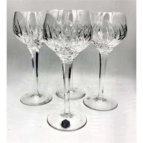 20th Century Edwardian Stuart Crystal Contessa Hock Glasses Set Of 4 Chairish