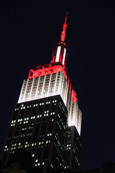 Picture Of Empire State Building Lit Up In Honor Of The At Flickr