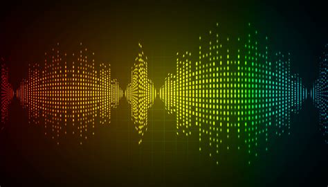 Sound Waves Oscillating Dark Light 6846036 Vector Art At Vecteezy