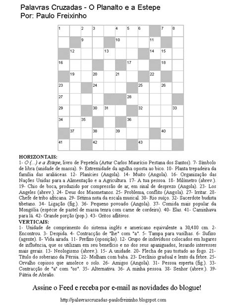 Palavras Cruzadas Paulo Freixinho O Planalto E A Estepe De Pepetela
