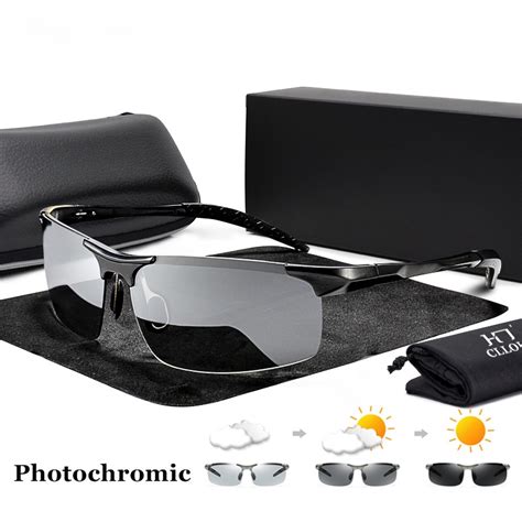 Aluminum Photochromic Sunglasses Men Polarized Day Night Driving