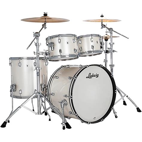 Ludwig Neusonic Piece Mod Shell Pack With Bass Drum Silver Silk