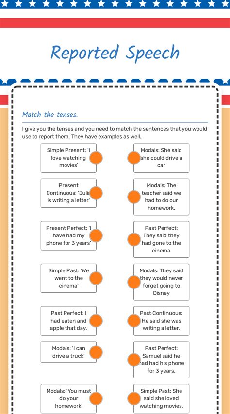 Reported Speech Interactive Worksheet By Małgorzata Adamczak Wizerme