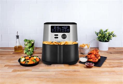 Kalorik Maxx® 6 Quart Digital Air Fryer With Led Screen Black And Sta