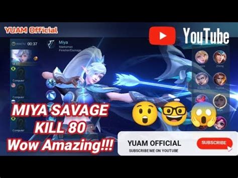 Mobile Legend Miya Savage Almost Savage Miya Amazing Kill High