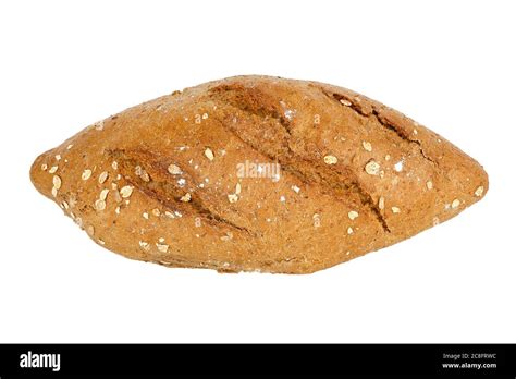 Loaf Of Whole Wheat Bread Isolated On White Stock Photo Alamy