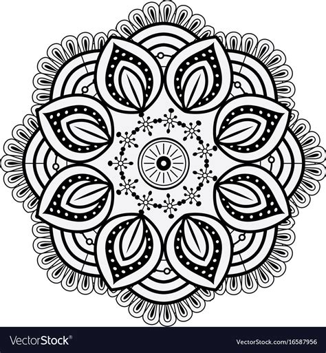 Mandala Spiritual Symbol Royalty Free Vector Image