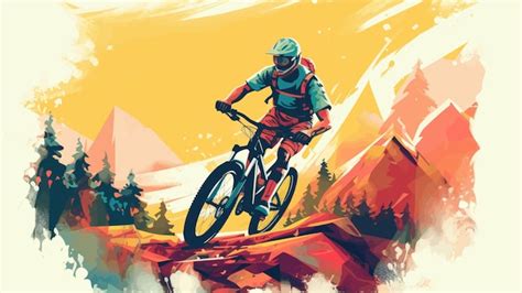 Extremer Mountainbiker Der Mit Dem Fahrrad Auf Einem Unwegsamen