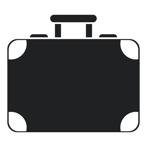 Travel Bag Icon Simple Vector Airport Transfer Vector Art At