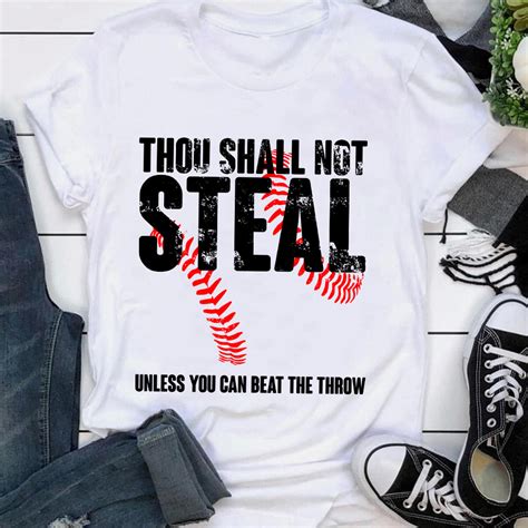 Thou Shall Not Steal Unless You Can Beat The Throw Shirt Black Dark