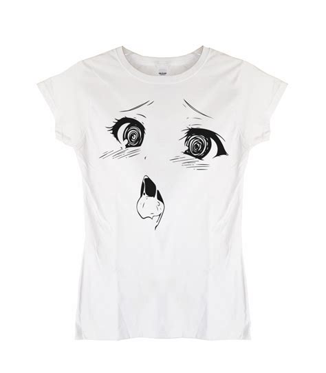 Hentai Cara Rostro Anime Polera Blanca Mujer Poleradicto Poleras Estampadas Con Dise O