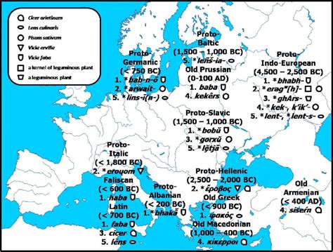 Linguistic and geographical evolution of the Proto-Indo-European roots... | Download Scientific ...