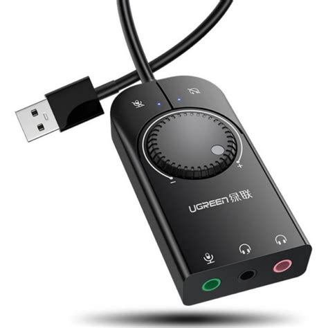 Adaptador Tarjeta De Sonido Externa USB Ugreen CM129 Doble Salida