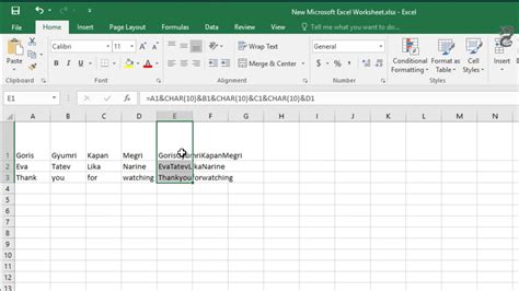 Excel New Line In Cell Formula Printable Forms Free Online