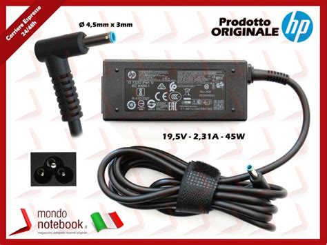 Alimentatore Originale HP 45W 19 5V 2 31A 4 5x3 00mm Punta Blu