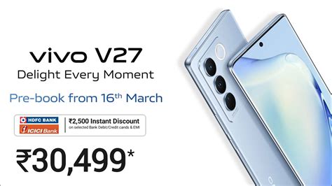 Vivo V27 5g Price Revealed ₹30 499 Dimensity 7200 5g 3d Curved