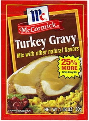 Mccormick Turkey Gravy Mix 108 Oz Nutrition Information Innit