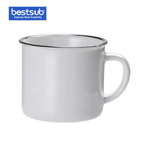 Bestsub Sublimation Oz Ml Ceramic Enamel Mug Black China