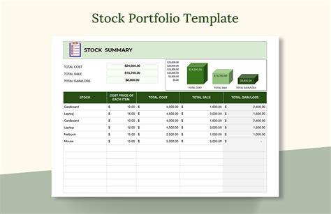 Stock Portfolio Template in Excel, Google Sheets - Download | Template.net