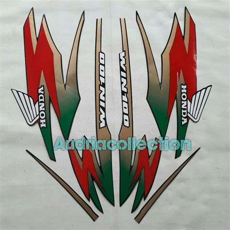 Jual Stiker Striping Motor Honda Win 100 1997 Merah Gold Di Lapak