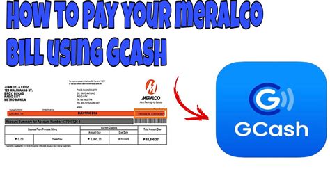 How To Pay Meralco Bill Using Gcash Youtube