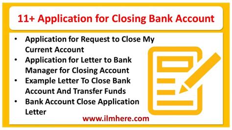 11 Application For Closing Bank Account Format With Sample