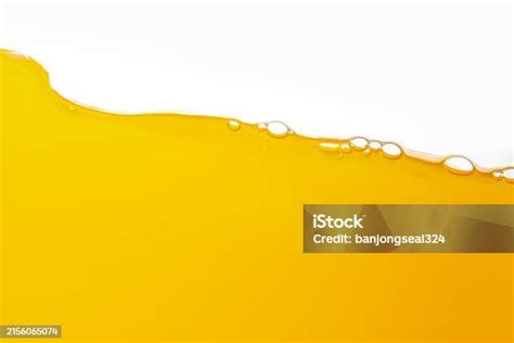 Fuel Oil Texture Isolated White Background Oil Flow On White Background