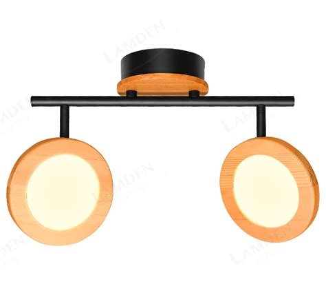 High Quality Fsc Pine Wood Round Spotlights Head Fsc Pine Wood