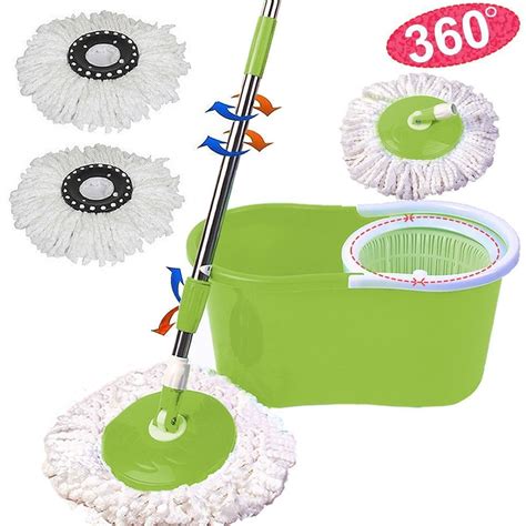 Top Knobs Spin Mop And Bucket System 360° Self Wringing Spinning Mop