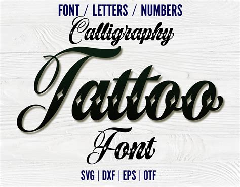 Tattoo Font Otf Tattoo Letters Svg Cut Cricut Tattoo Svg Font Tattoo