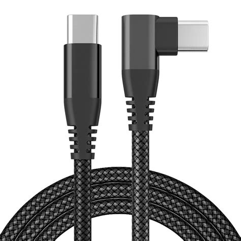 INF USB C Laddare Med Vinklad Kontakt 60 W Snabbladdning Svart 2 M