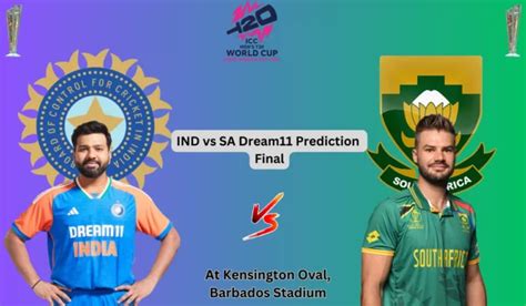 Ind Vs Sa T20 World Cup 2024 Dream11 Prediction Today Match Final