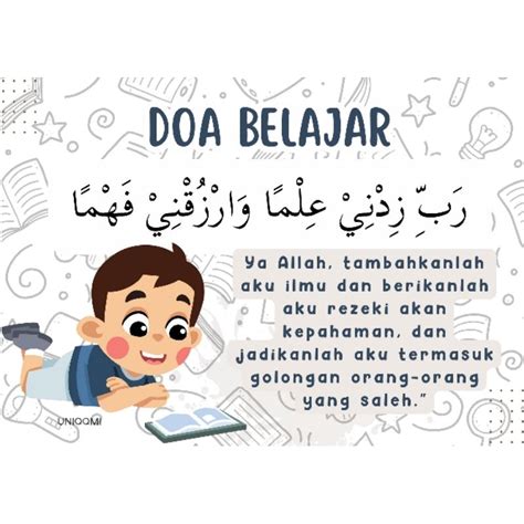 Jual Stiker Doa Belakar Sticker Doa Belajar Doa Belajar Sticker Anak