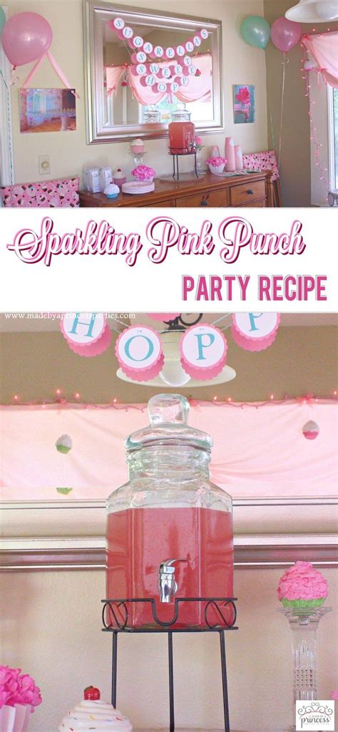 Sparkling Pink Punch Party Recipe Made By A Princess Recipe Pink