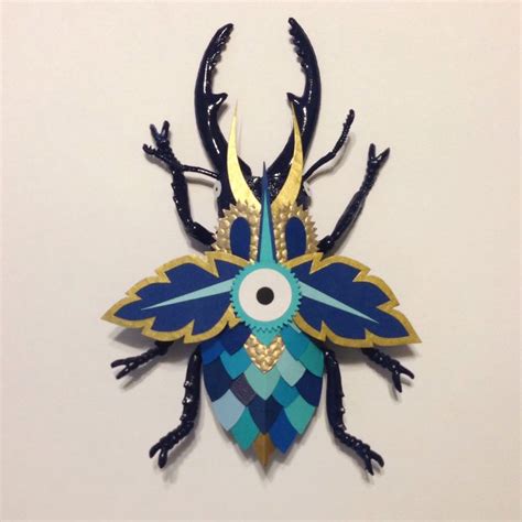 Papercut Insect By Ashley Gierke Beetle Art Insect Art Paper Crafts