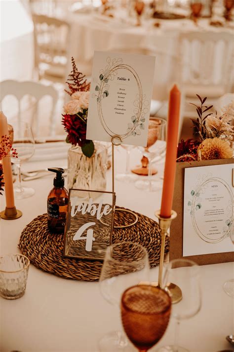 Table bohême aux accents terracotta en 2022 Table mariage sans fleur