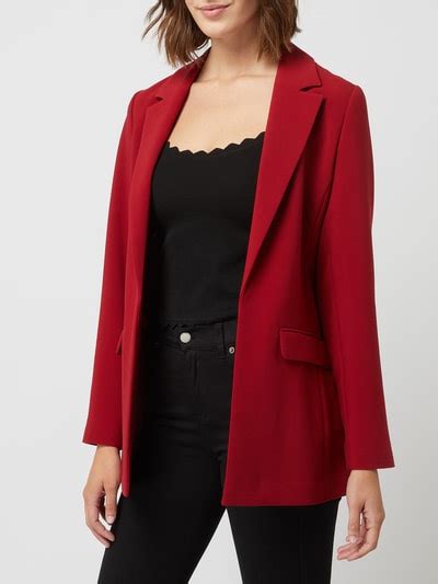 S Oliver Black Label Longblazer Mit Viskose Anteil Rot Online Kaufen