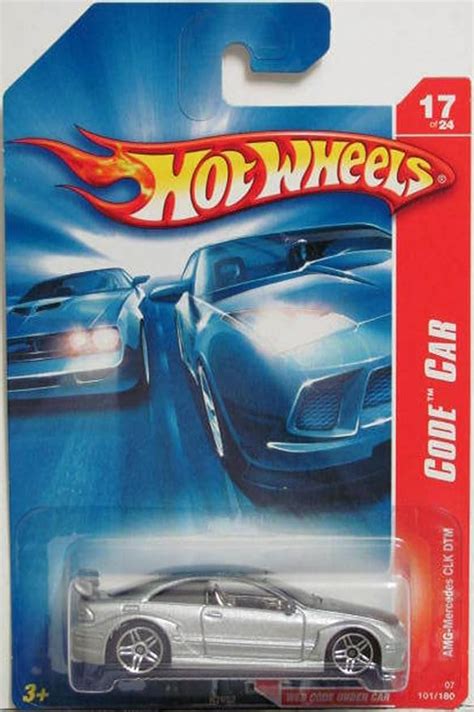 Amazon Hot Wheels AMG Mercedes CLK DTM Silver Gray Spoiler Sittin On Pr S Scale