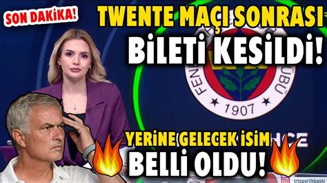 Son Dakika Twente Maçı Sonrası Yıldız İsmin Bileti Kesildi Yerine