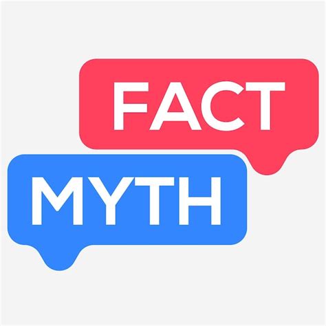 Premium Vector Fact Vs Myth Logo Concept Vector Illustration